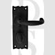 Carlisle Brass LF5503BA Bathroom Lever Latch Handles on Backplate Black Antique