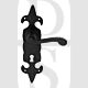 Carlisle Brass LF5504BA Fleur De Lys UK Keyway Lock Lever Handles Black Antique