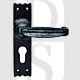 Carlisle Brass LF5507YBA Euro Cylinder Slimline Backplate Lever Door Handles Black Antique