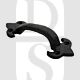 Carlisle Brass LF5574ABA 127mm Fleur De Lys Face Fix Pull Handle Black Antique