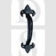 Carlisle Brass LF5574BBA 180mm Fleur De Lys Face Fix Pull Handle Black Antique