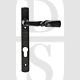 Carlisle Brass LF56NP92BA Euro Cylinder 92mm Centres Multipoint Door Lever Handles Black Antique