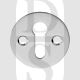Carlisle Brass M41CP Flat UK Keyway Round Escutcheon Polished Chrome