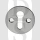 Carlisle Brass M41SC Flat UK Keyway Round Escutcheon Satin Chrome