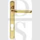 Carlisle Brass M86NP92PB Euro Cylinder 92mm Centres Lever Lever Multipoint Door Handles Polished Brass