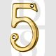 Carlisle Brass N5PB N Series 73mm x 42mm Face Fix Numeral Polished Brass