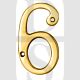 Carlisle Brass N6PB N Series 74mm x 42mm Face Fix Numeral Polished Brass