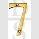 Carlisle Brass N7PB N Series 73mm x 41mm Face Fix Numeral Polished Brass