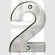 Carlisle Brass NUM10102SSS Numeral No:2 Numeral 100mm 4.0