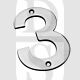 Carlisle Brass NUM10103SSS Numeral No:3 Numeral 100mm 4.0