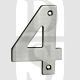 Carlisle Brass NUM10104SSS Numeral No:4 Numeral 100mm 4.0