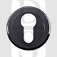 Carlisle Brass SZM001BN Round Euro Cylinder Concealed Fix Escutcheon Black Nickel