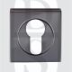 Carlisle Brass SZM001SQBN Square Euro Cylinder Concealed Fix Escutcheon Black Nickel