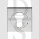 Carlisle Brass SZM001SQCP Square Euro Cylinder Concealed Fix Escutcheon Polished Chrome