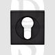 Carlisle Brass SZM001SQMB Square Euro Cylinder Concealed Fix Escutcheon Matt Black