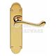 Carlisle Brass DL167PB Oakley Range Lever Latch Handle on Backplate Polished Brass