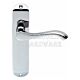 Carlisle Brass DL180SC Andros Range Lever Lock Handle on Short Backplate Satin Chrome