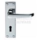 Carlisle Brass DL31CP Victorian Style Ascot Range Lever Latch Handle on Backplate Polished Chrome