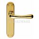 Carlisle Brass EL11PB Ibra Range Lever Lock Handle on Backplate Polished Brass