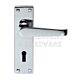 Carlisle Brass M31WCSC Victorian Lever Privacy Handle on Backplate Satin Chrome