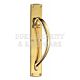 Carlisle Brass PF100RPB 335mm Large Pull Handle on 457mm x 75mm Plain Backplate Right Hand Polished Brass