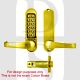 Codelocks CL510B 60mm Backset Tubular Mortice Latch Lock NO Code Free Function Brass