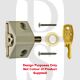 ERA 100-22 Patio Door Bolt Push To Lock Cylinder Key Brown