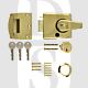 ERA 193-31 60mm Backset Double Locking Nightlatch Door Lock Brass Body Brass Cylinder