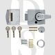 ERA 193-35-1 60mm Backset Double Locking Nightlatch Door Lock Satin Chrome Body Satin Cylinder