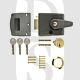 ERA 194-31 60mm Backset Double Locking Nightlatch Door Lock Grey Body Brass Cylinder