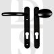 Fab & Fix DCHANLP92BL Windsor Range UPVC Lever/Moveable Pad 92mm PZ Handles Black - No Spindle