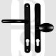 Fab & Fix DLMHANLPBL Balmoral Range UPVC Lever/Moveable Pad 92/62mm Handles Black