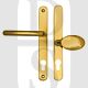 Fab & Fix DLMHANLPHG Balmoral Range UPVC Lever/Moveable Pad 92/62mm Handles Brass
