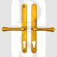 Hoppe Fullex SL97LLB Lever Lever UPVC Multipoint Door Handles - 68mm PZ Sprung 215mm Screw Centres Brass