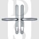 Hoppe Fullex SL97LLSA Lever Lever UPVC Multipoint Door Handles - 68mm PZ Sprung 215mm Screw Centres Silver