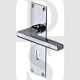 Heritage Brass TR1300-PC Door Handle Lever Lock Trident Design Polished Chrome