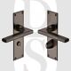 Heritage Brass TR1330-MBDoor Handle Bathroom Set Trident Design Matt Bronze