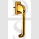 Hoppe HOP0123G London Series Bolt Through Single Locking Patio Handle Gold