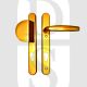 Hoppe HOPLPG Atlanta Range UPVC 92PZ Sprung Lever Fixed Pad Door Handles Gold
