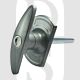 Lowe & Fletcher Compatible 1616 Straight Spindle Garage Door Handle Silver