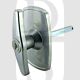 Marley Compatible R1617S 2 Lug Rear Fix 70mm Centres Garage Door T Handle Silver