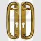 Mila Hardware 108604B Trinity Range Patio Door Handle Set Brass