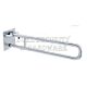 Bary FS004.700.SSS Grade 304 700mm Long Hinged Support Rail for Handicapped Toilets Satin Stainless Steel