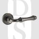 Old English OE127DS Durham Lever Door Handle On Round Rose Distressed Silver