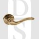 Old English OE178AB Warwick Lever Door Handle On Round Rose Antique Brass
