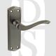 Old English OE178LMBN Warwick Latch Lever Door Handle On Backplate Matt Gun Metal