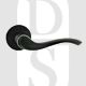 Old English OE178MB Warwick Lever Door Handle On Round Rose Matt Black