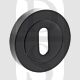 Old English OEESCKMB UK Mortise Key Escutcheon on Round Rose Matt Black