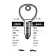 VA13L Cylinder Key Blanks (10)