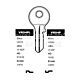 VRO4PL Cylinder Key Blanks (10)